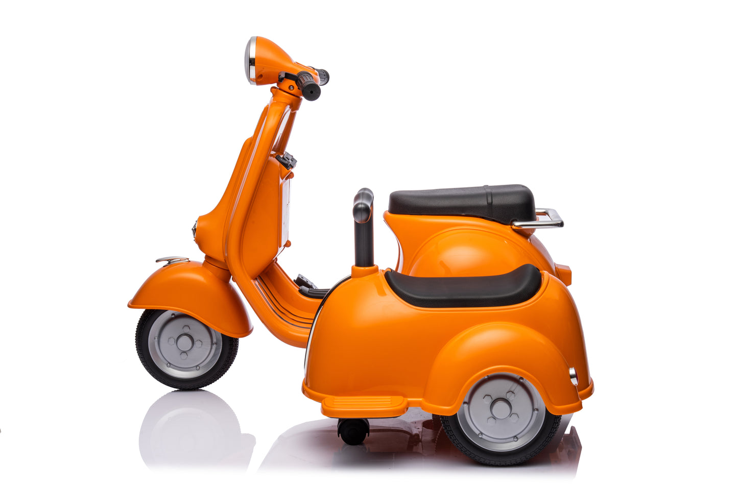 6V LICENSED Vespa Scooter Motorcycle with Side Car for kids, Orange