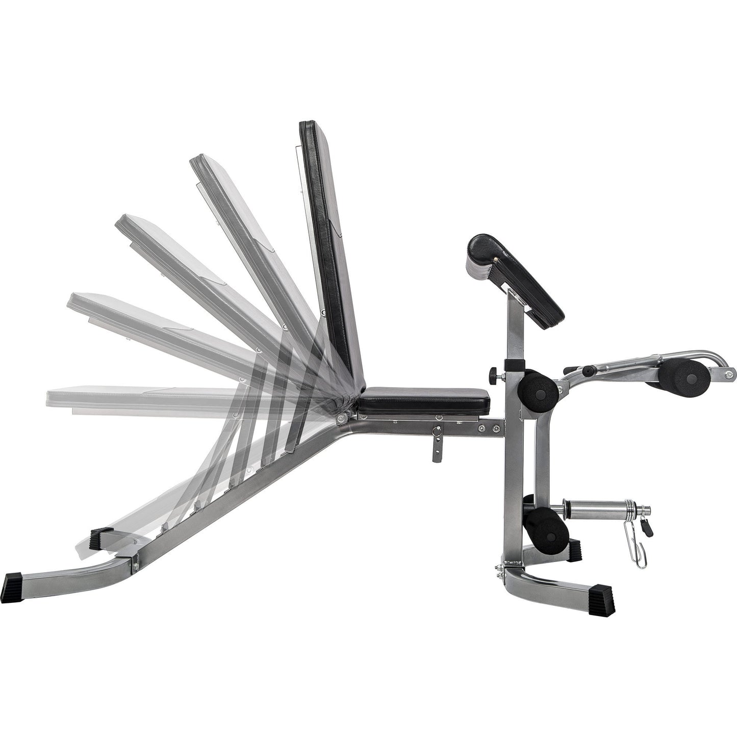 6+3 Positions Adjustable Weight Bench with Leg Extension - Olympic Utility Benches with Preacher Curl