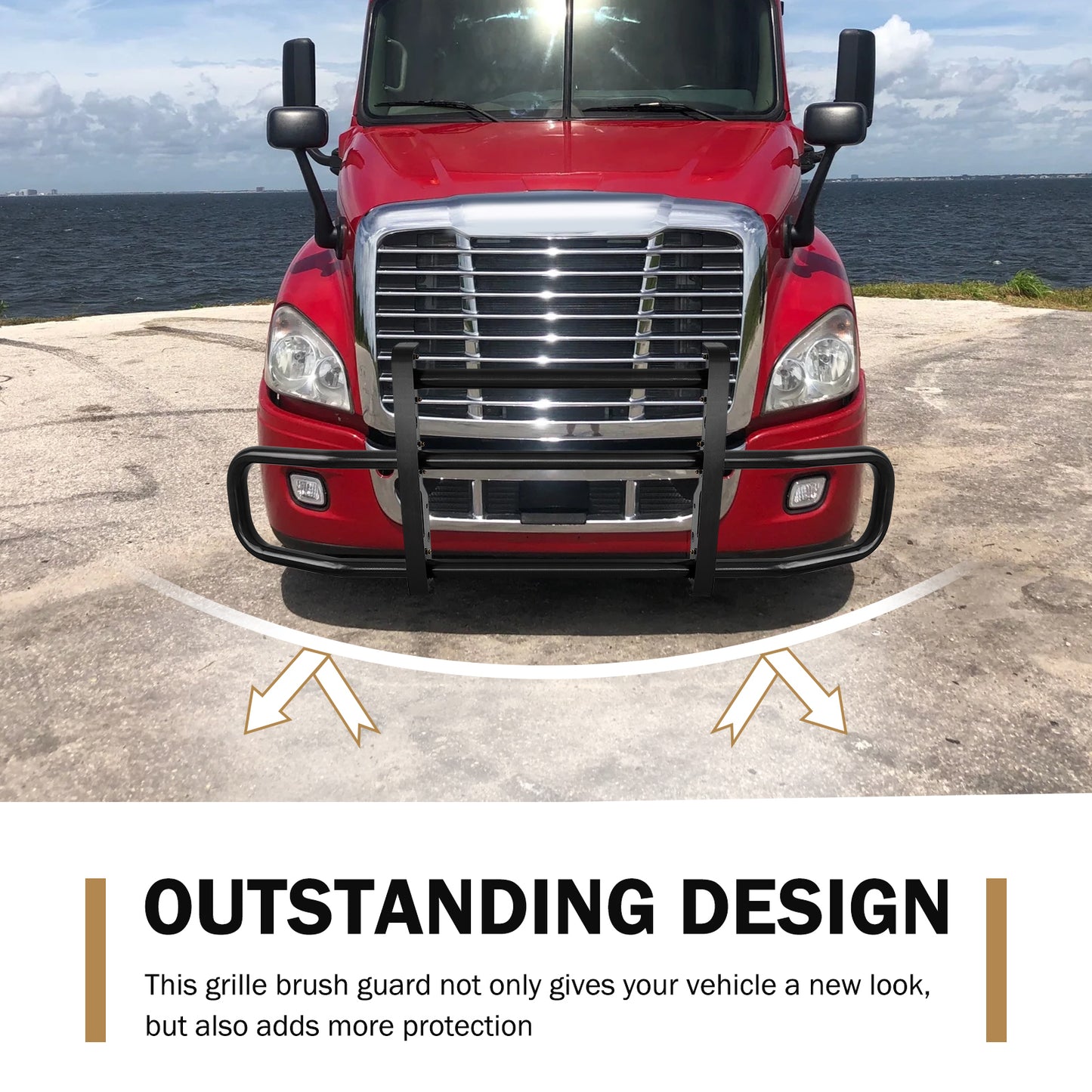 Deer Guard with Brackets for Freightliner Cascadia 2008-2017