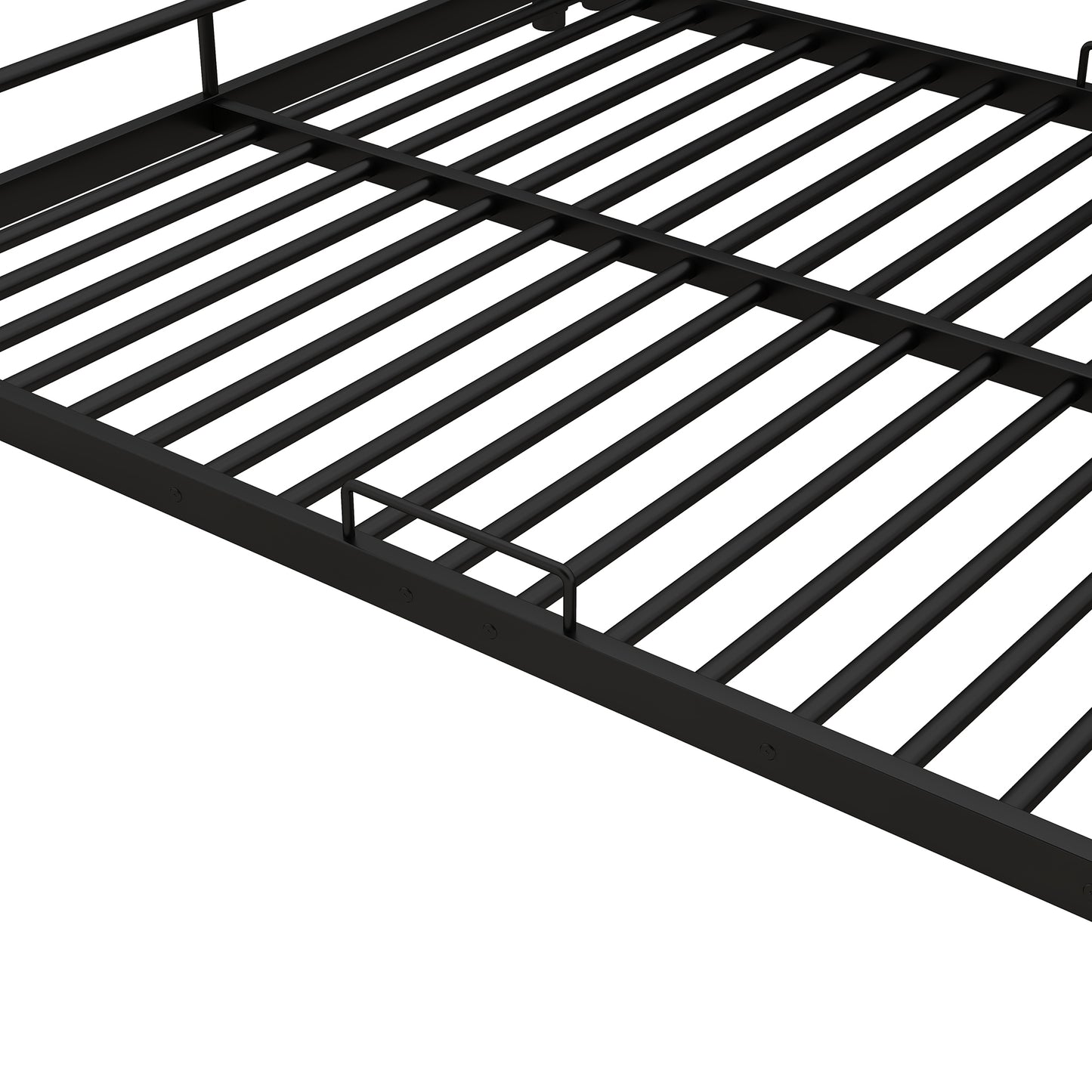 Durable Steel Full Size Triple Bunk Bed in Elegant Black