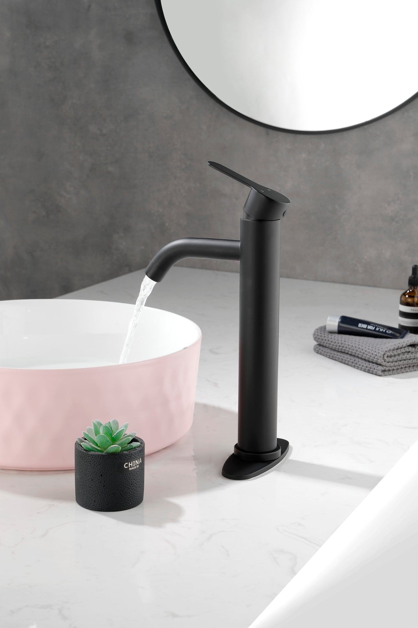 Elegant Waterfall Spout Single Handle Bathroom Faucet