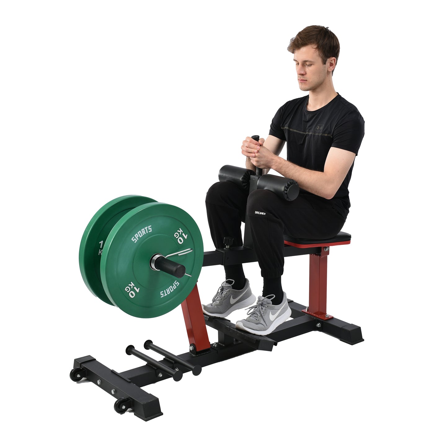 Adjustable Seated Calf Raise Machine,Calf Raise Machine with Band Pegs,Leg Trainer Home Gym