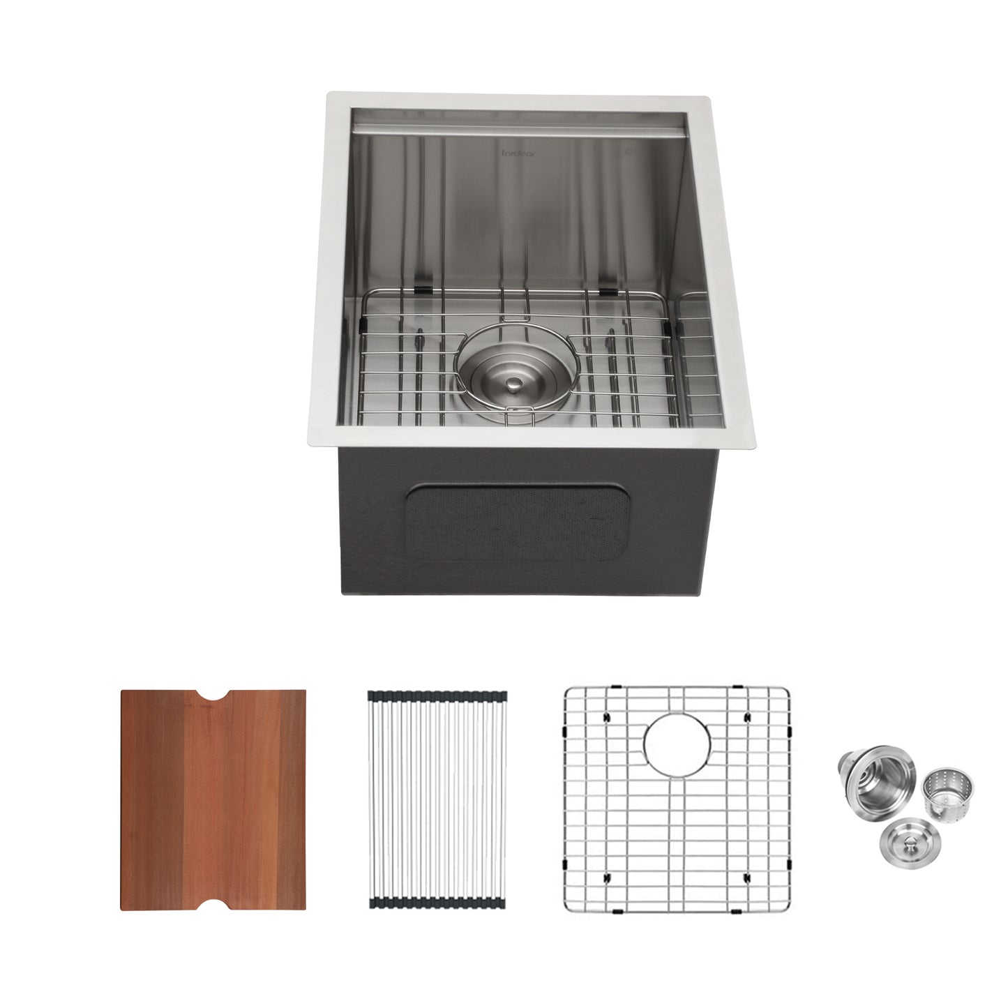 Undermount Stainless Steel 15 Kitchen Sink with Workstation and Sound Proofing