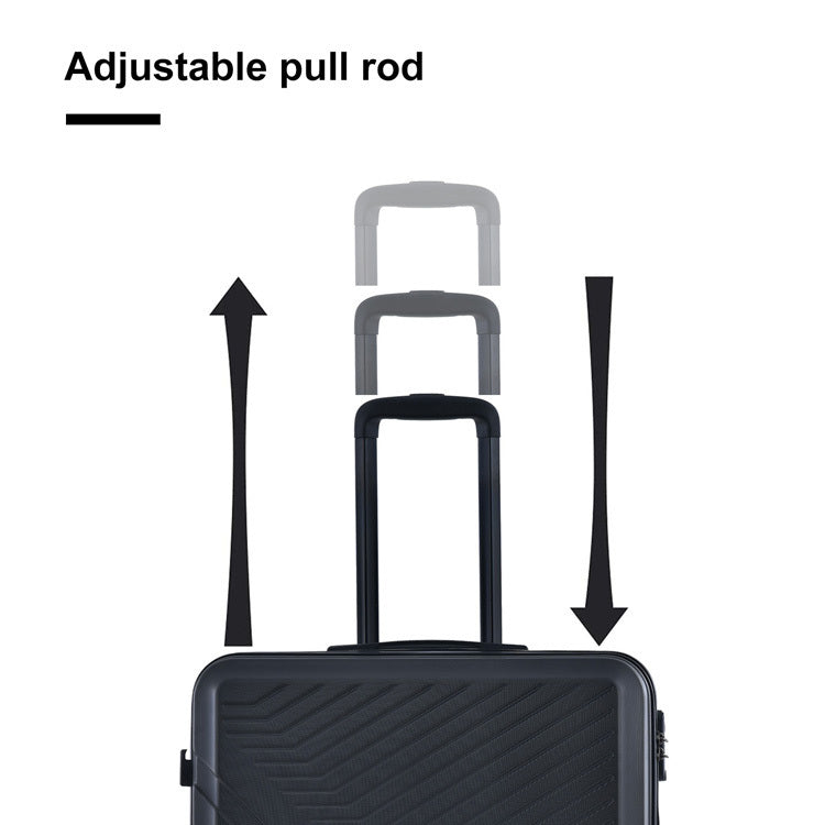 3 Piece Luggage Sets ABS Lightweight Suitcase with Two Hooks, Spinner Wheels, TSA Lock, (20/24/28) Black