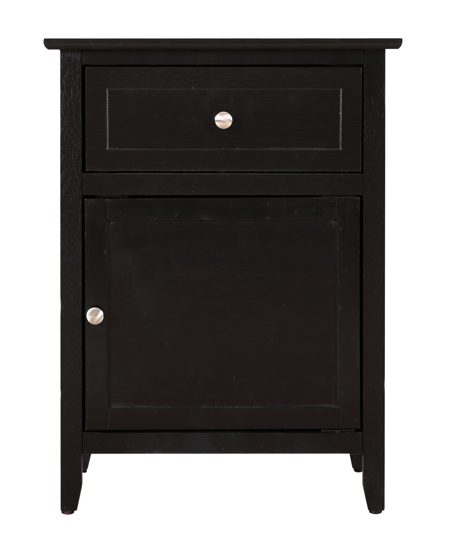 Izzy G1413-N-50 1 Drawer /1 Door Nightstand , Black