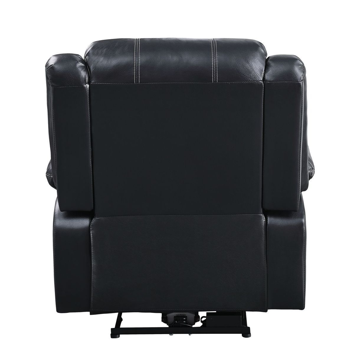 Black Synthetic Leather Zuriel Power Recliner with USB Port