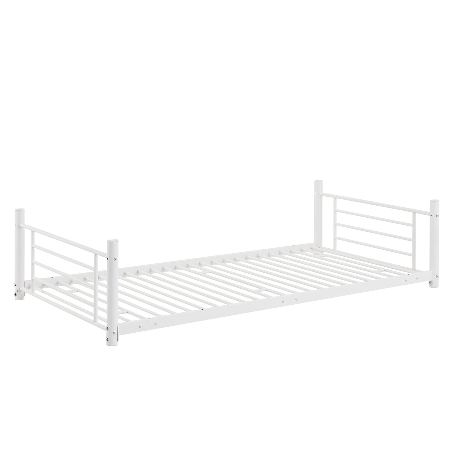 Twin-Twin-Twin Triple Bed with Built-in Ladder, Divided into Three Separate Beds,White(OLD SKU:LP000197AAK)