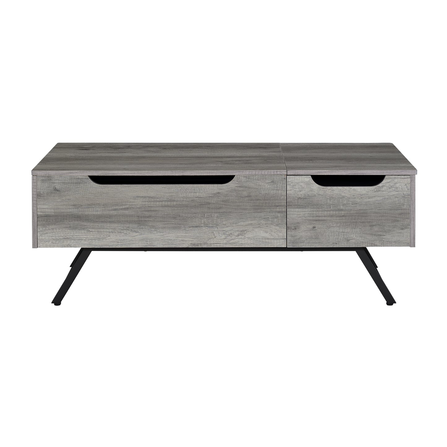 Gray Oak Finish Lift-Top Coffee Table with Storage by Throm LV00832