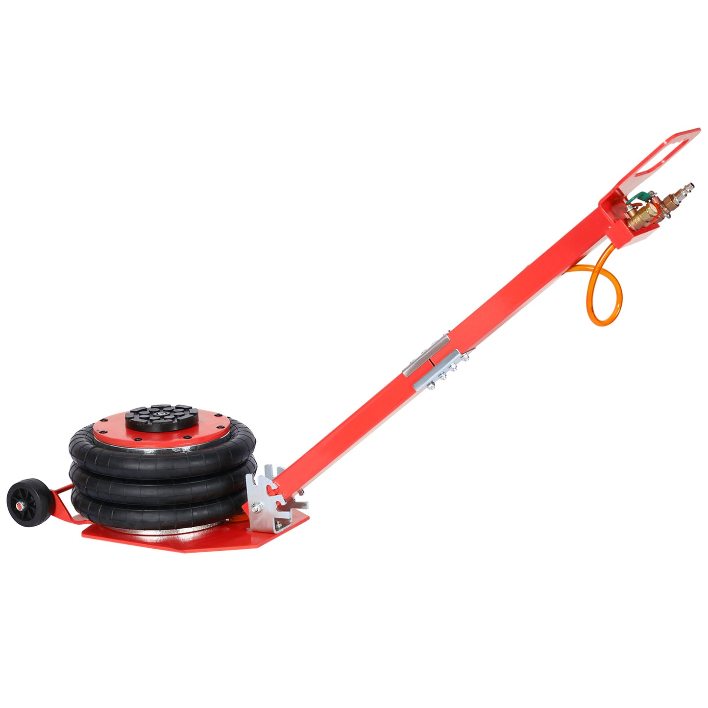 3T Triple Bag Air Jack ,Pneumatic Jack 3 bag ,lifting 16in capacity  6600lbs,easy-collapsing Terrain,Red color