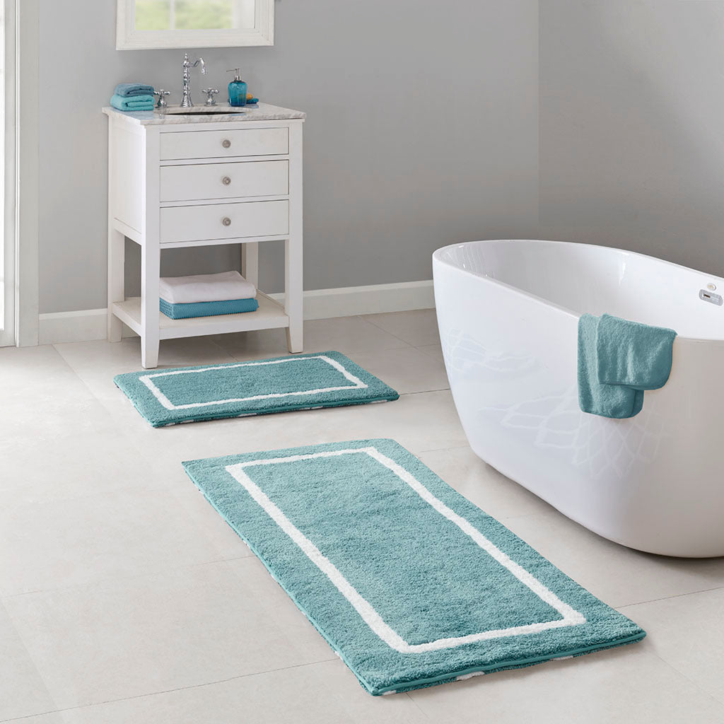 Aqua Reversible High Pile Microfiber Bath Rug