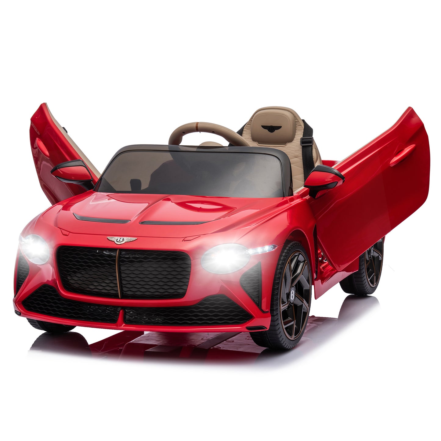 12V Battery Powered Ride On Car for Kids, Licensed Bentley Bacalar, Remote Control Toy Vehicle with Music Player, LED Light, 2 Driving Modes