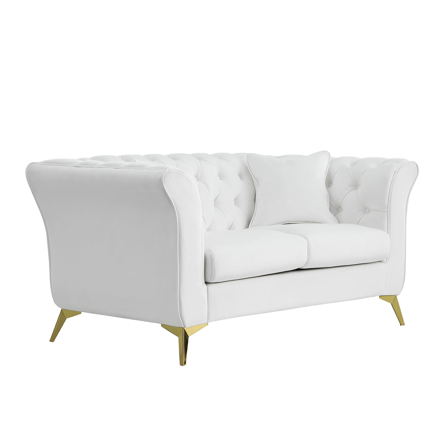 Chesterfield sofa ,Stanford sofa ,  high quality Chesterfield sofa ,White color , tufted and wrinkled fabric  sofa;contemporary Stanford sofa .loverseater; tufted sofa with scroll  arm and scroll back