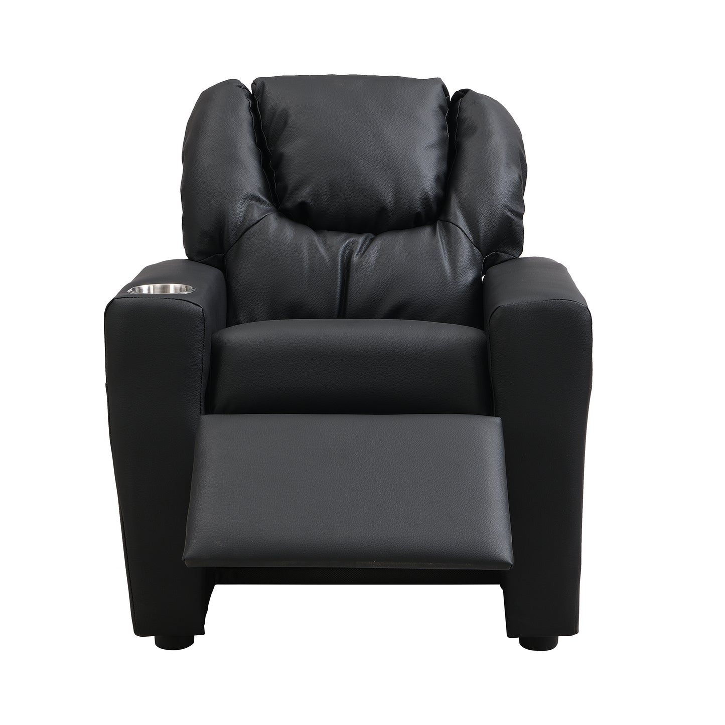 Sally Deluxe Kid Recliner - Black PVC Kids Chair