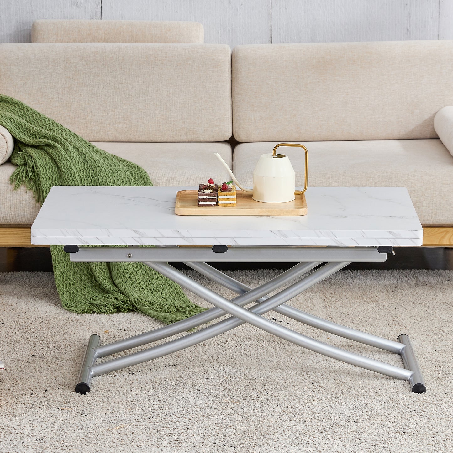 Versatile Minimalist Lift Table with Adjustable Height and Foldable Design