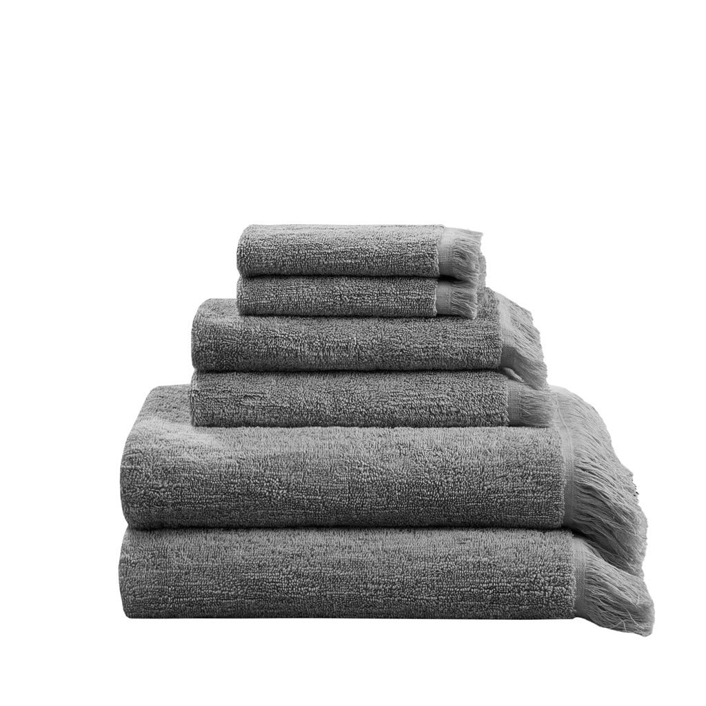 INK+IVY Nova Cotton Dobby Slub 6 Piece Towel Set