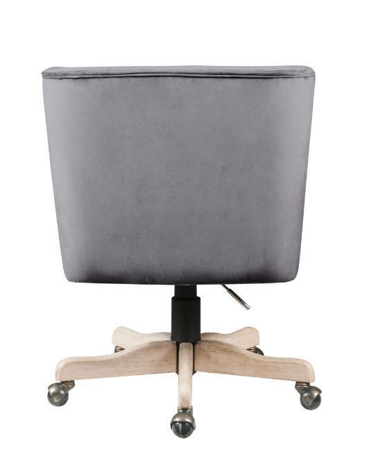 Cliasca Office Chair, Gray Velvet 93073