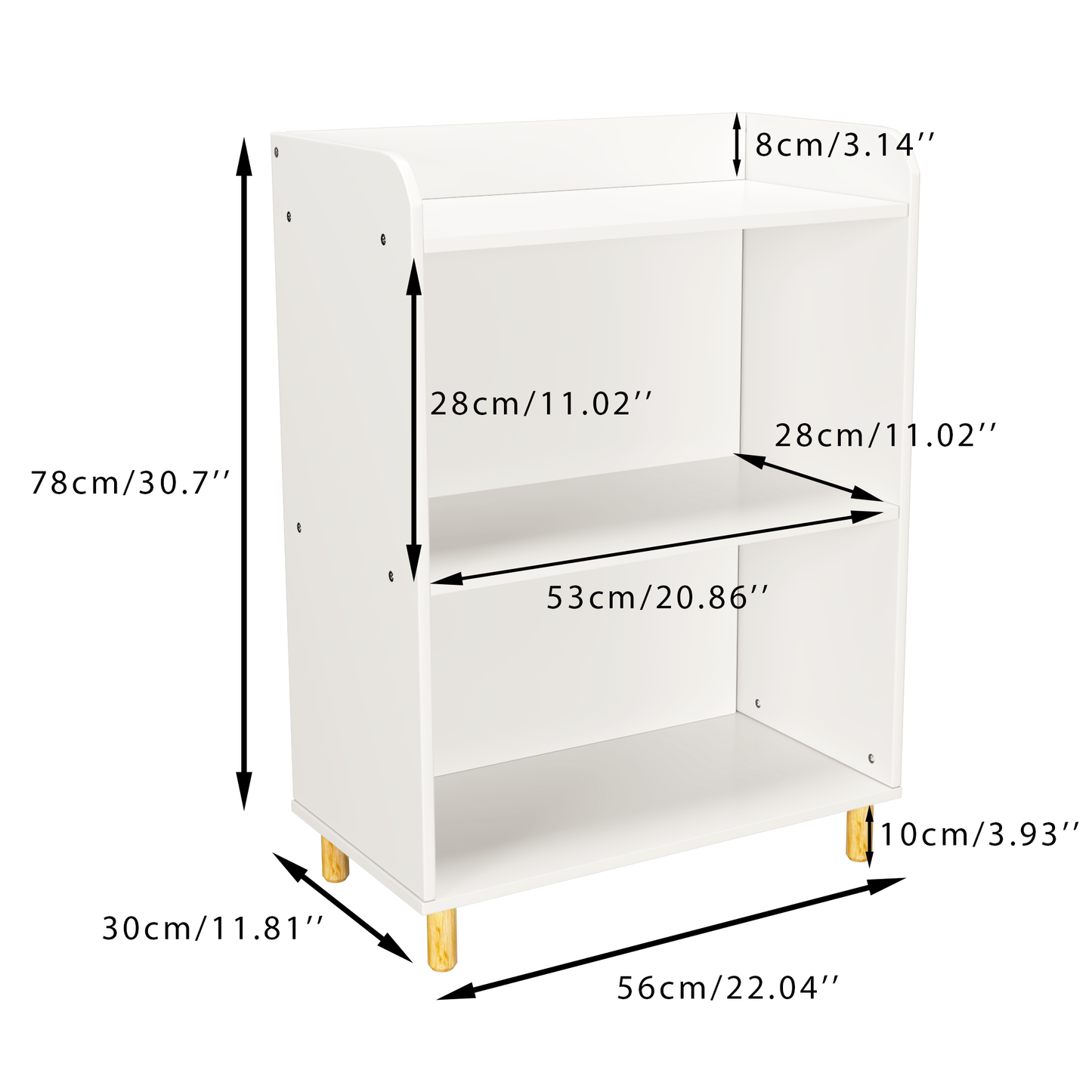 Kids 3-Tier Bookcase, Children's Book Display, Bookshelf Toy Storage Cabinet Organizer for Children's Room, Playroom, Nursery