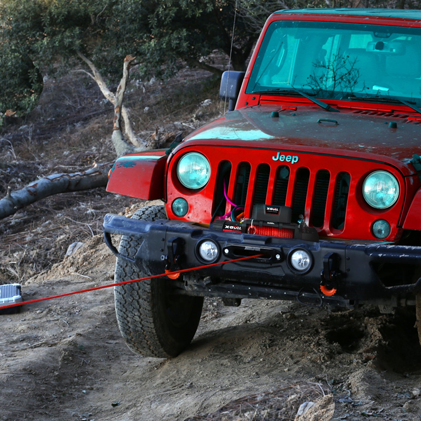 X-BULL 10000 LBS Electric Winch with Synthetic Rope and Remote Control