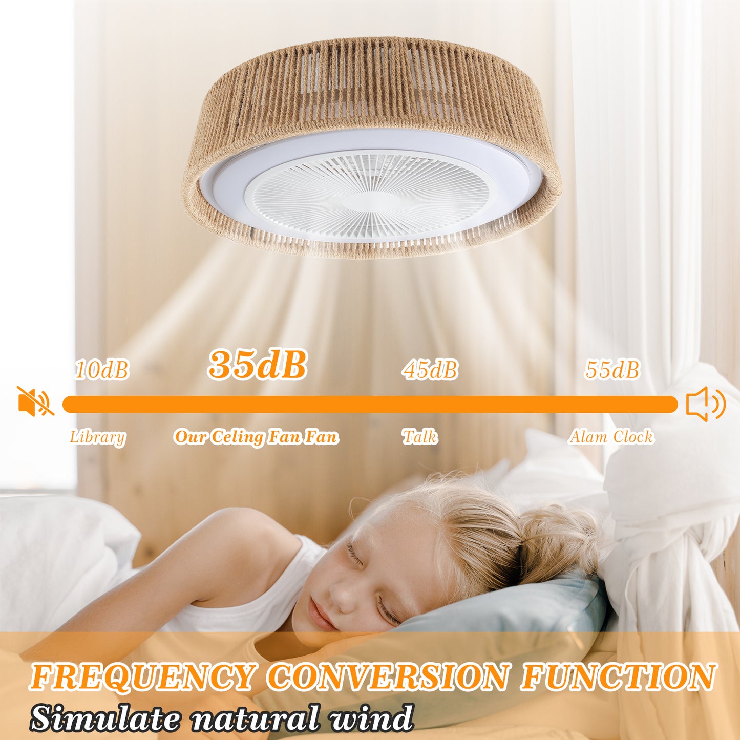 Elegant LED Dimmable Ceiling Fan Light Fixture with Remote Control - Bohemian Style