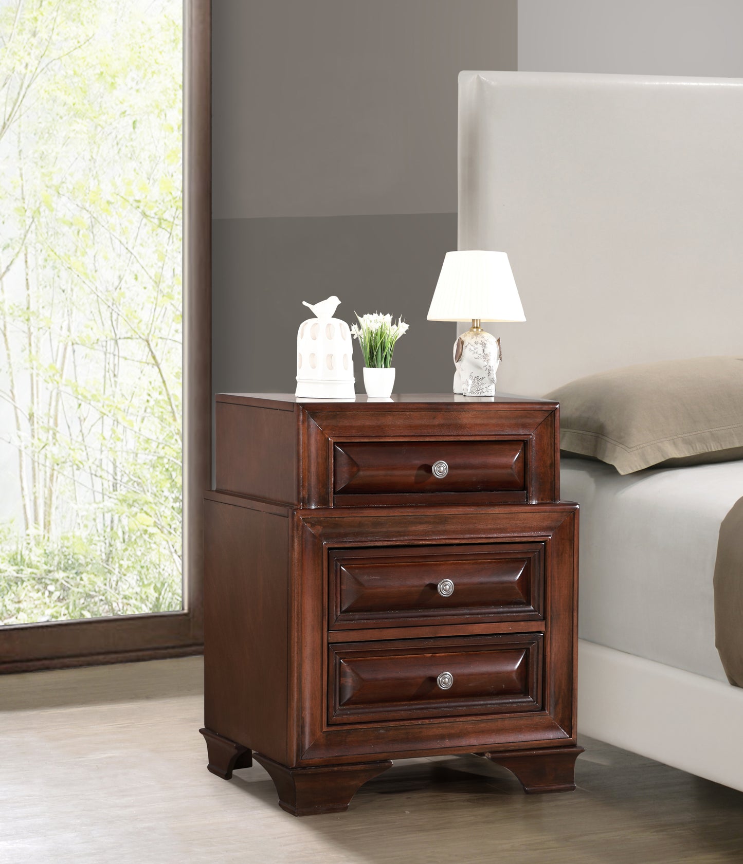 LaVita G8875-N Nightstand , Cappuccino