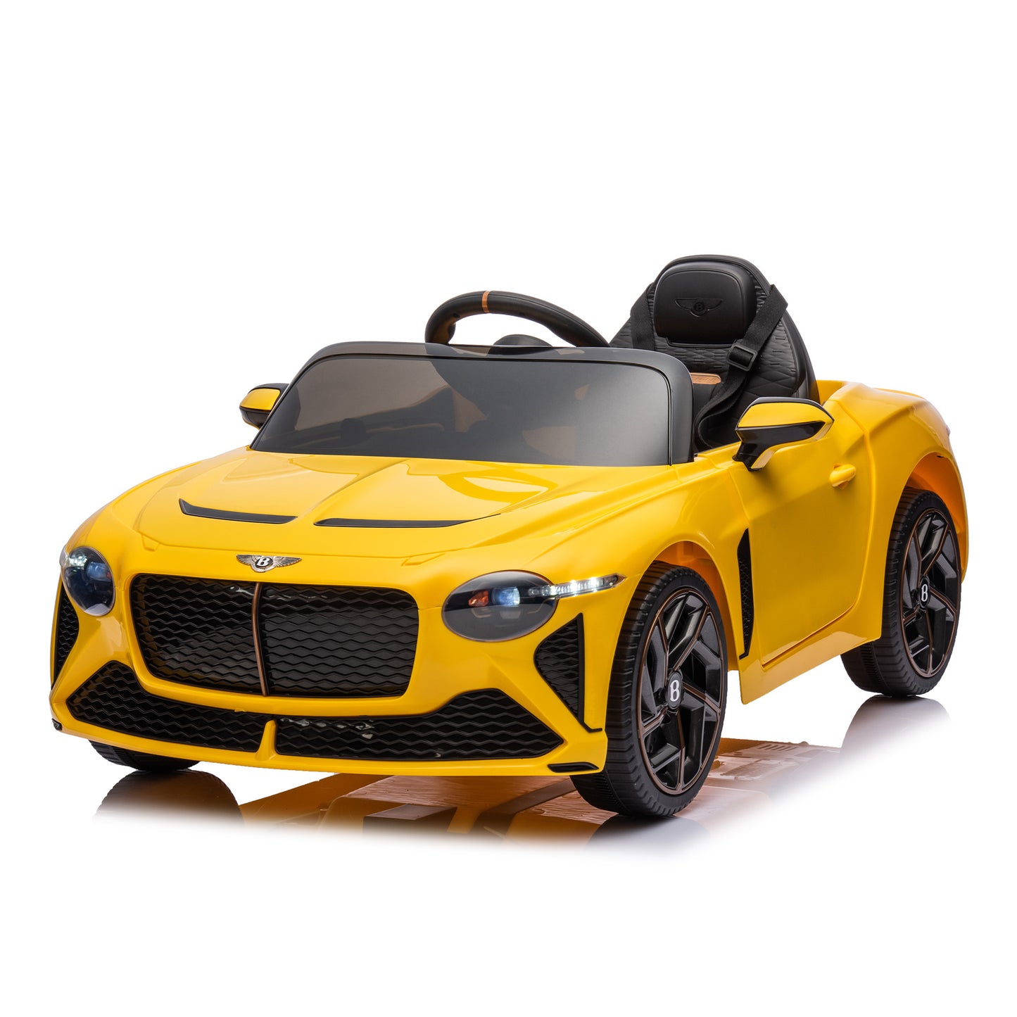 12V Battery Powered Ride On Car for Kids, Licensed Bentley Bacalar, Remote Control Toy Vehicle with Music Player, LED Light, 2 Driving Modes