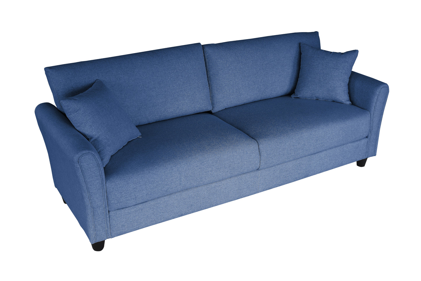 Blue Linen 3-Seat Sofa