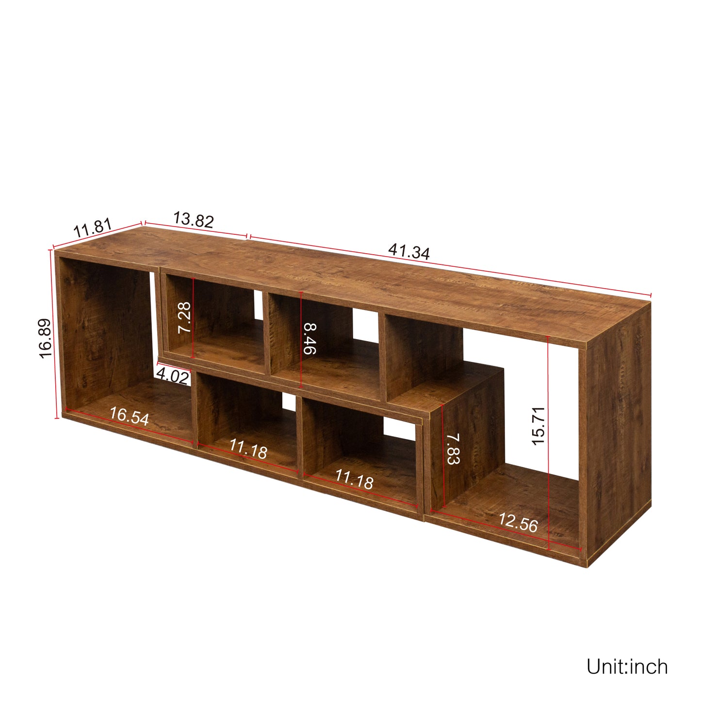 Versatile Walnut Home Furniture Cabinet with Display Shelves