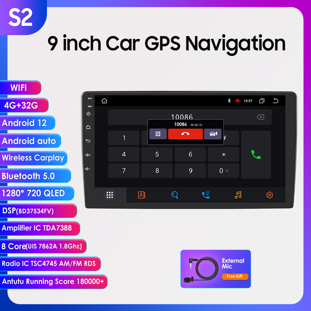 9 Android Car GPS Navigation Stereo with Carplay and Octa Core Processor