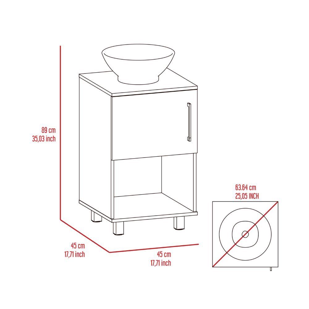 Single Bathroom Vanity Pigmag, Bathroom, White