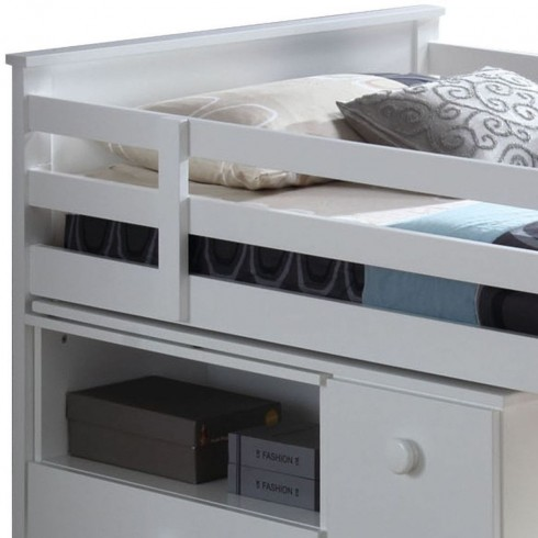 Wyatt Loft Bed & Storage in White 19405