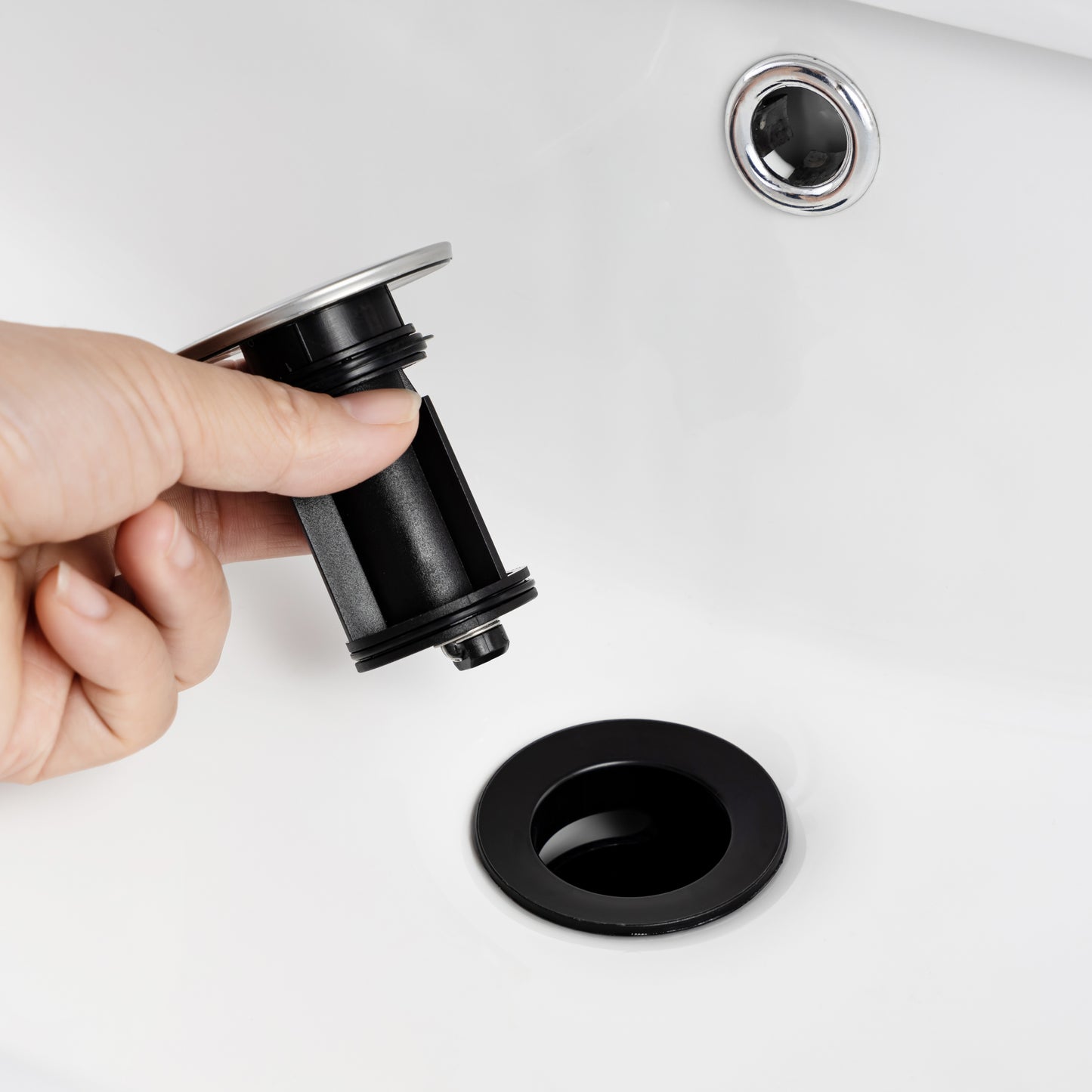 WaterSong Matte Black Waterfall Spout Bathroom Faucet