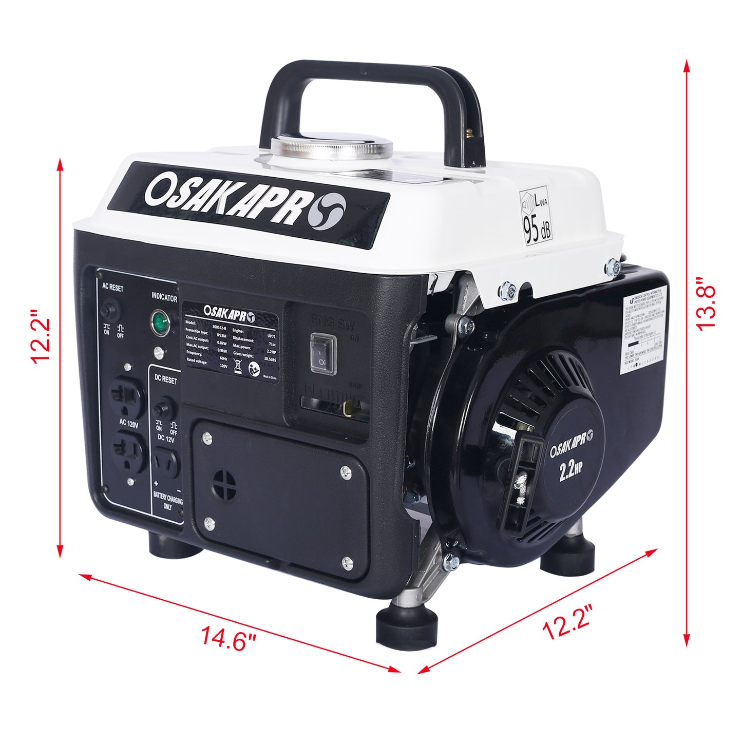 Portable Generator, Outdoor generator Low Noise, Gas Powered Generator,Generators for Home Use EPA Compliant