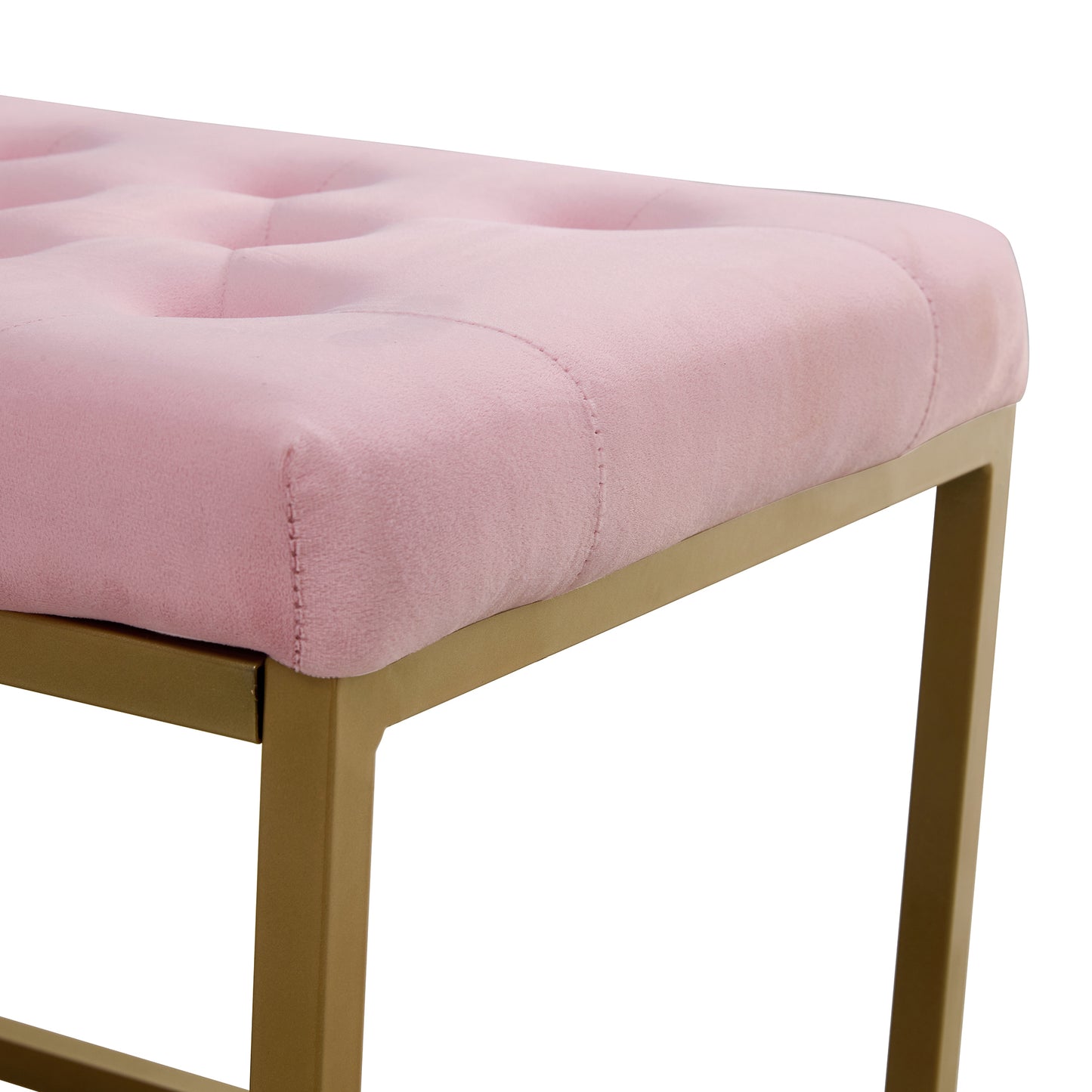 Chair Velvet Shoe Changing Stool, Footstool, Square Cushion Foot Stool, Sofa stool, Rest stool,Low Stool .Step Stool, Small Footrest .Suitable for Clothes Shop,Living Room, Porch,Pink BenchST-001-PI