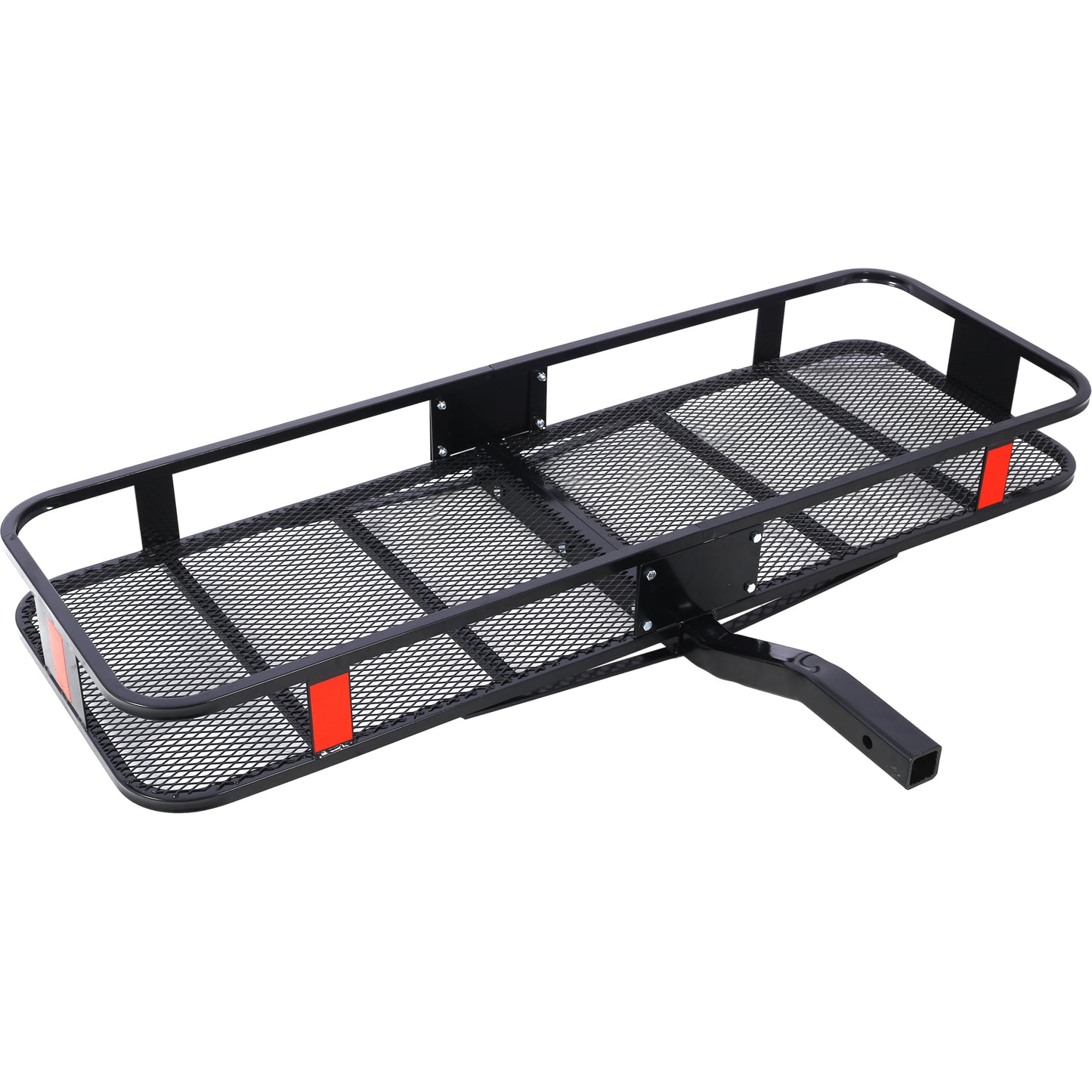 Hitch Mount Cargo Carrier Basket 60" X 21" X 6"+Waterproof Cargo Bag 16 Cubic Feet(56" 20" 20"),Hauling Weight Capacity of 500 Lbs and A Folding Arm.with Hitch Stabilizer,Net and Straps