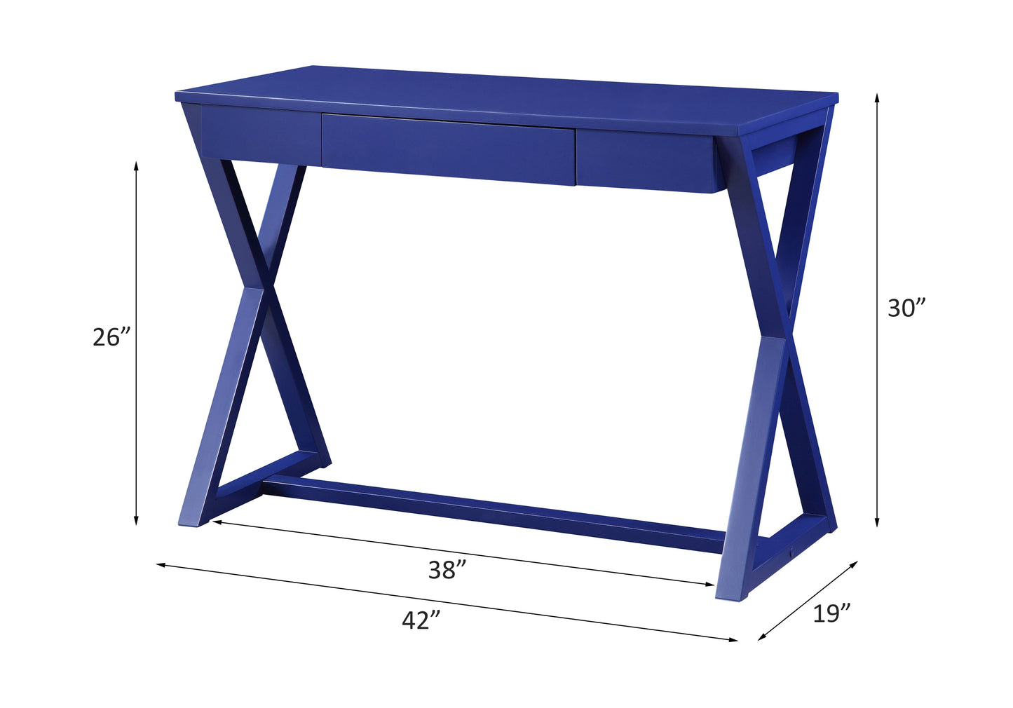 Twilight Blue Writing Desk with Nalo Finish