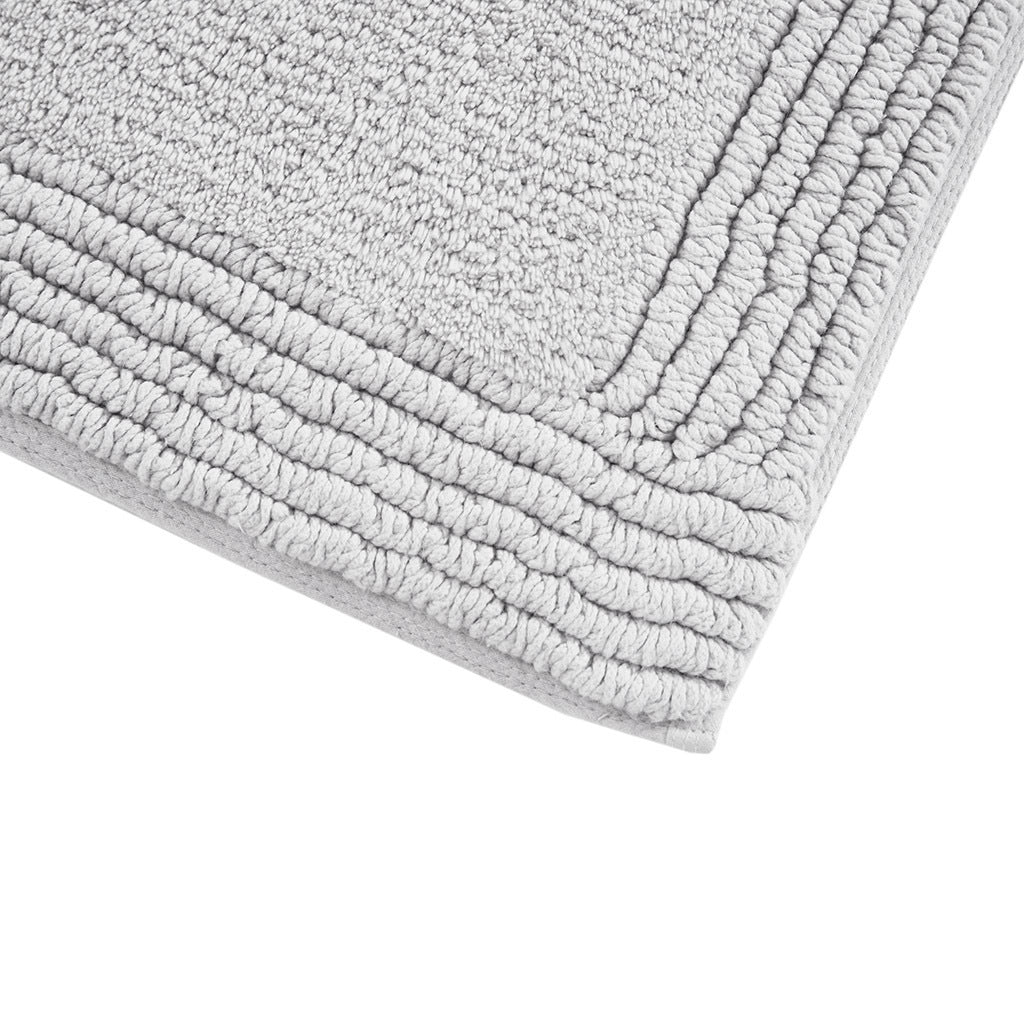 Cloud-Like Comfort 100% Cotton Reversible Bath Rug with Plush 3000GSM Luxe