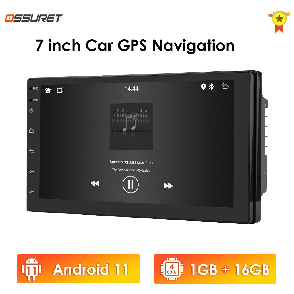 7 inch Double 2Din Touch Screen Car GPS Navigation and Multimedia Player with Android 10 Operating System