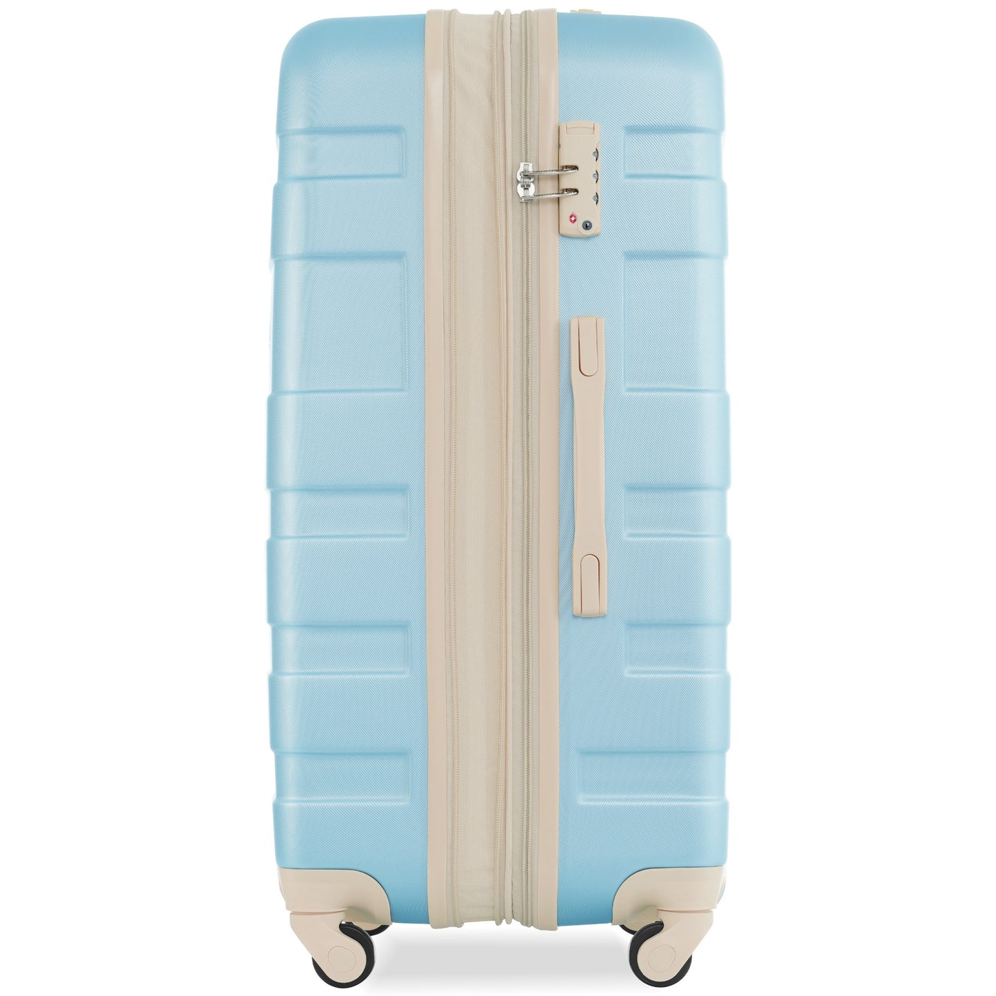 Luggage Sets New Model Expandable ABS Hardshell 3pcs Clearance Luggage Hardside Lightweight Durable Suitcase sets Spinner Wheels Suitcase with TSA Lock 20''24''28''( golden blue and beige)