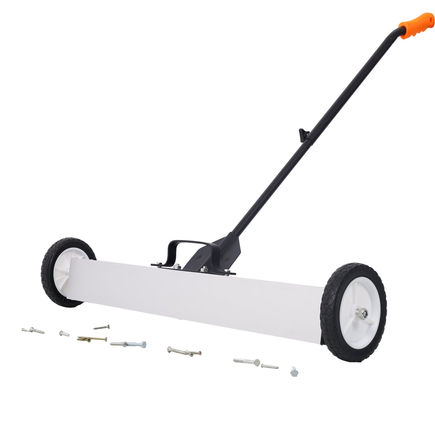 36"  Rolling Magnetic Pick-Up Sweeper, Heavy Duty Push-Type with Release, for Nails Needles Screws Collection,30 Pound Capacity