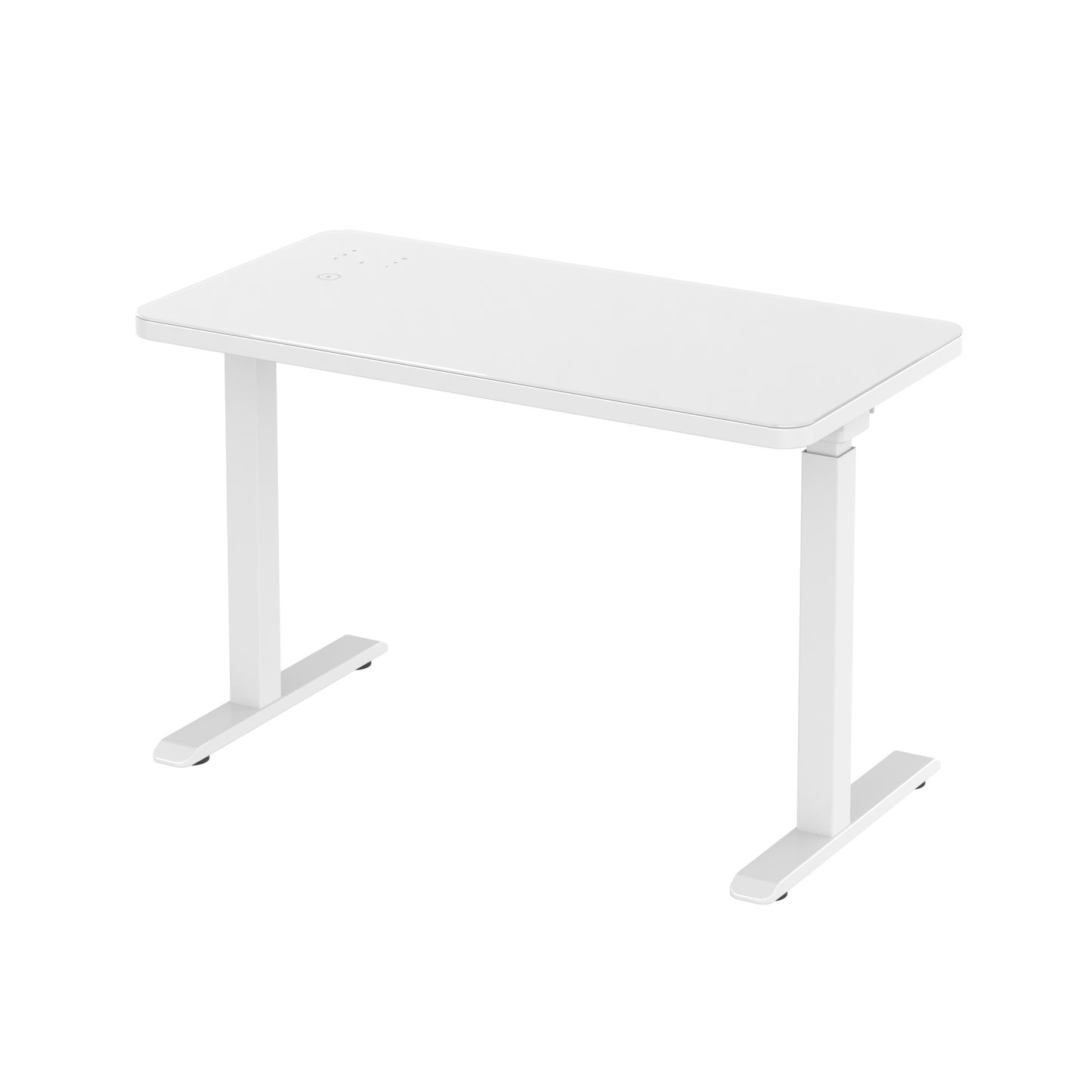 White Glass Top Desk with Concealed Wireless Charging功能