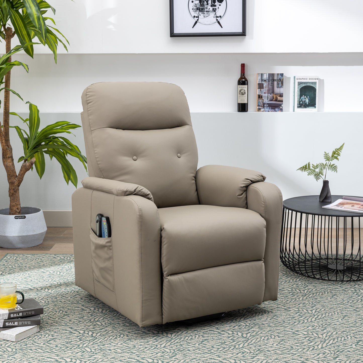 Electric Power Lift Massage Recliner Chair with Heating, Side Pocket, and Comfortable Design