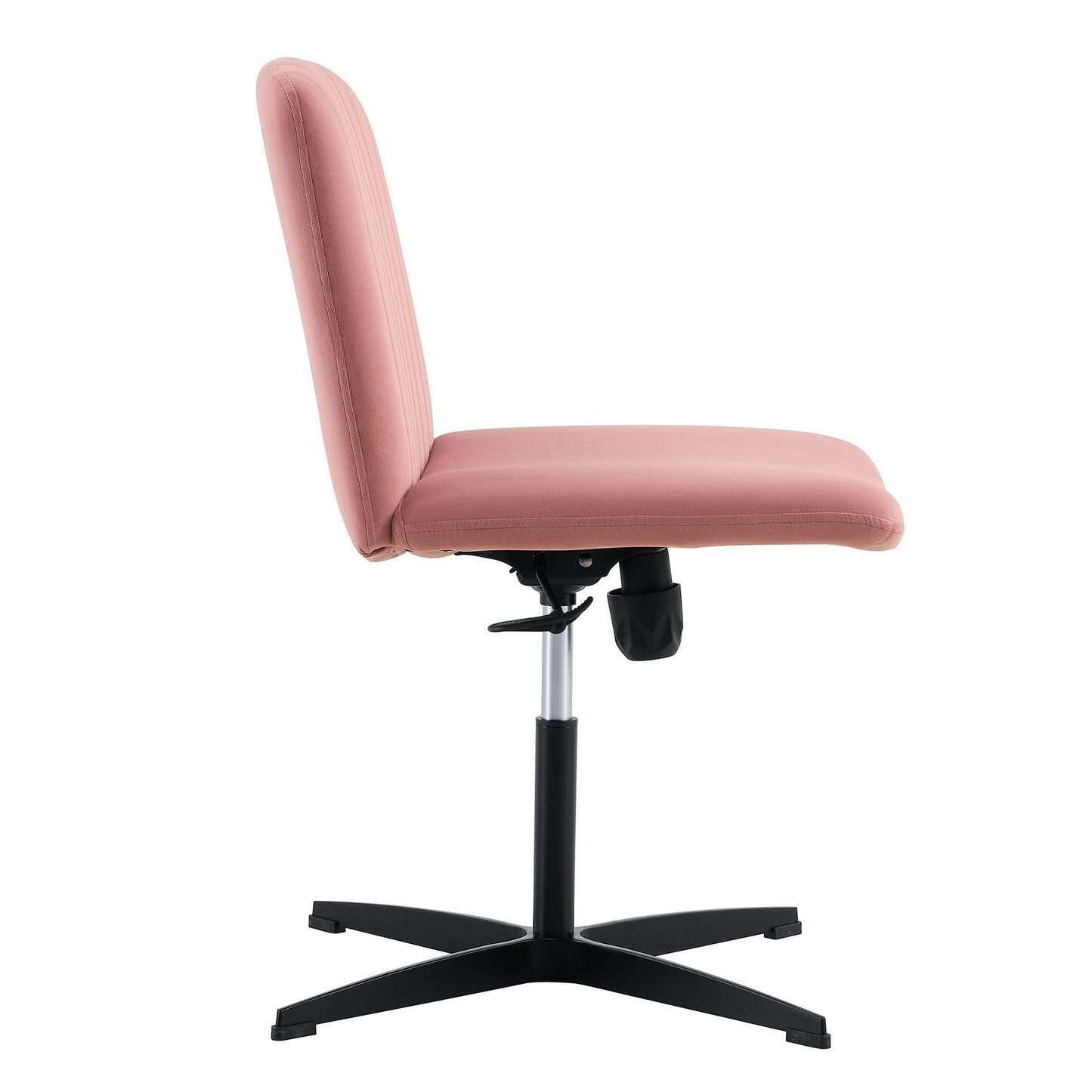 Pink Velvet Material. Home Computer Chair Office Chair Adjustable 360 °Swivel Cushion Chair With Black Foot Swivel Chair Makeup Chair Study Desk Chair. No WheelsW115167384