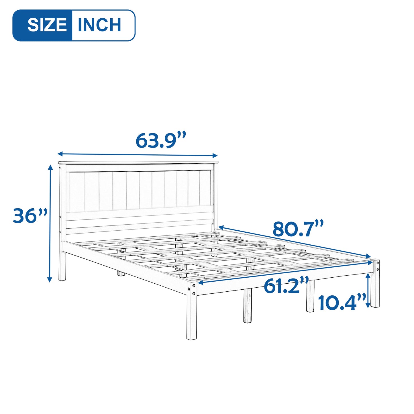 Platform Bed Frame with Headboard, Wood Slat Support, No Box Spring Needed, Queen,Espresso