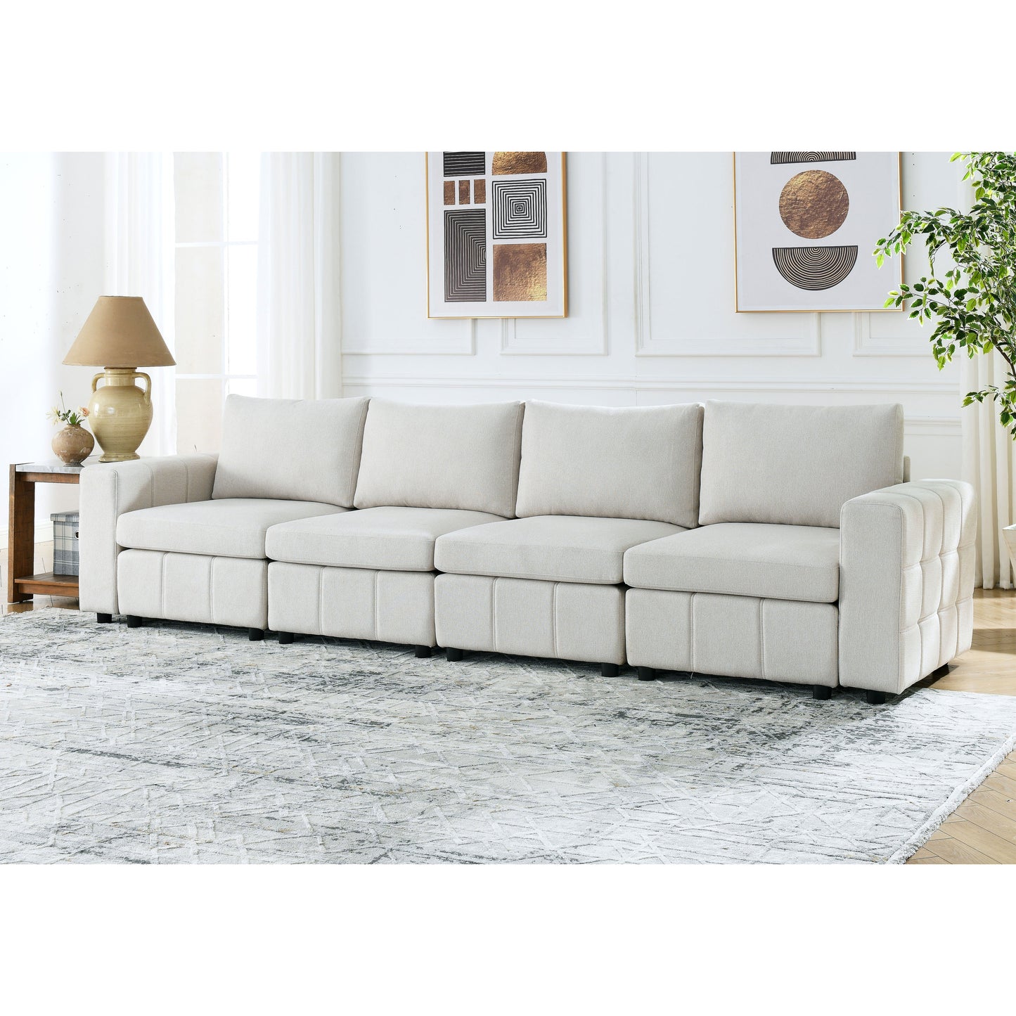 Modular Sectional Sofa with Chaise Lounge, Luxury Living Room Furniture