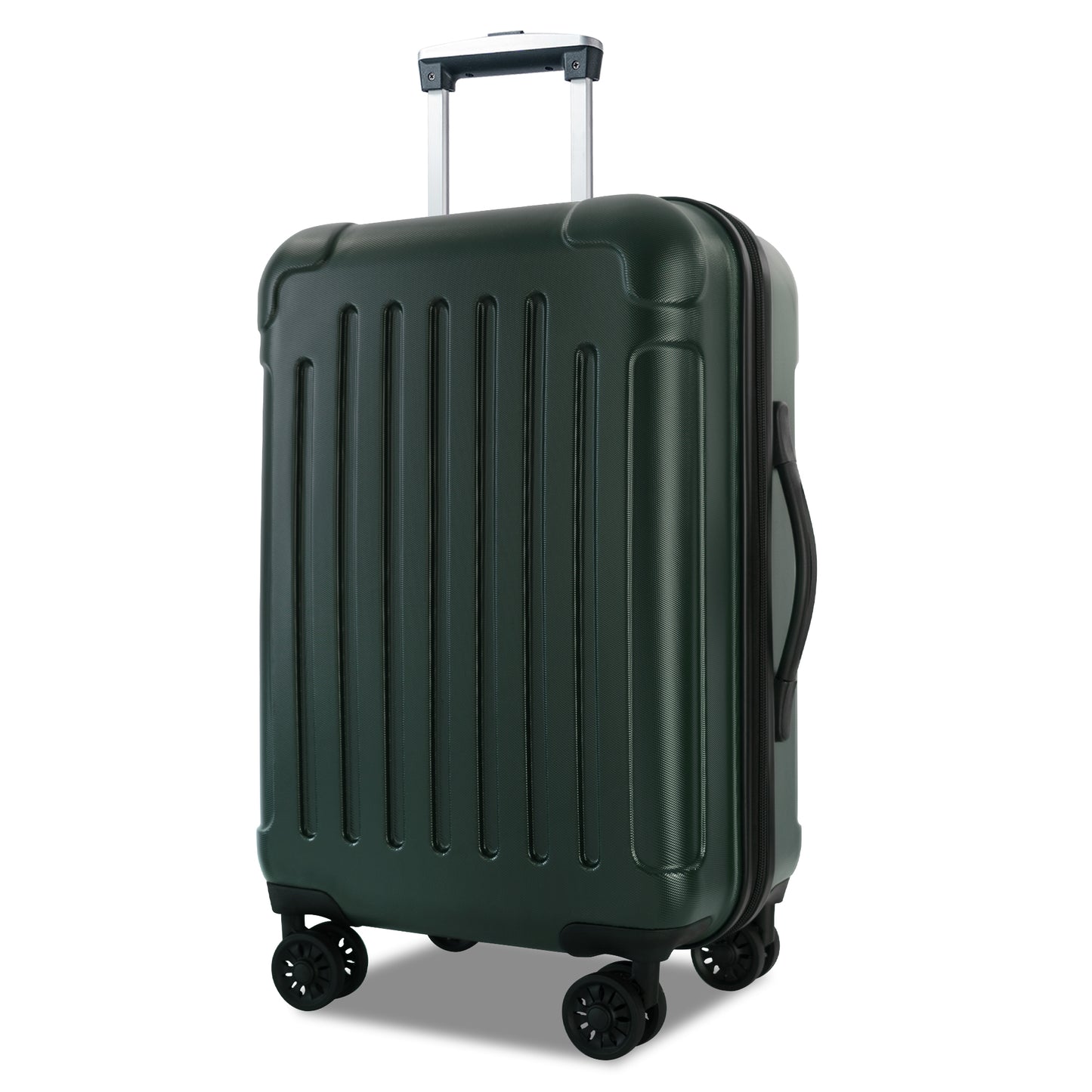 Luggage 3 Piece Sets with Spinner Wheels ABS+PC Lightweight (20/24/28), Green