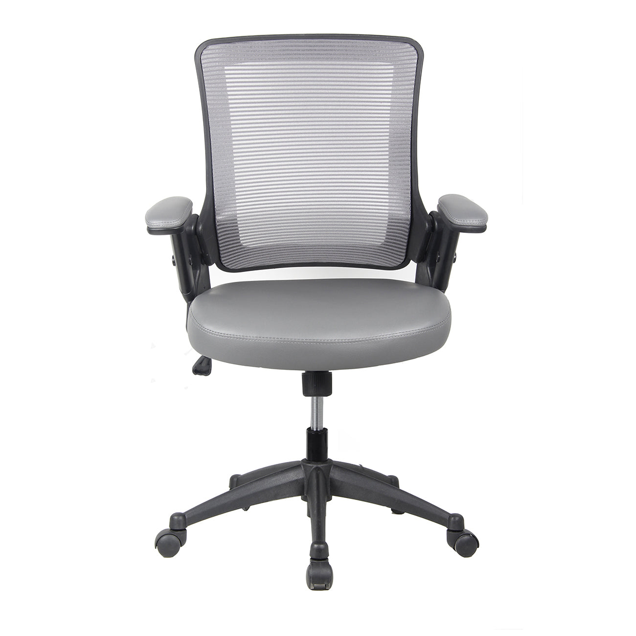 Mid-Back Mesh Task Office Chair with Height Adjustable Arms, Grey