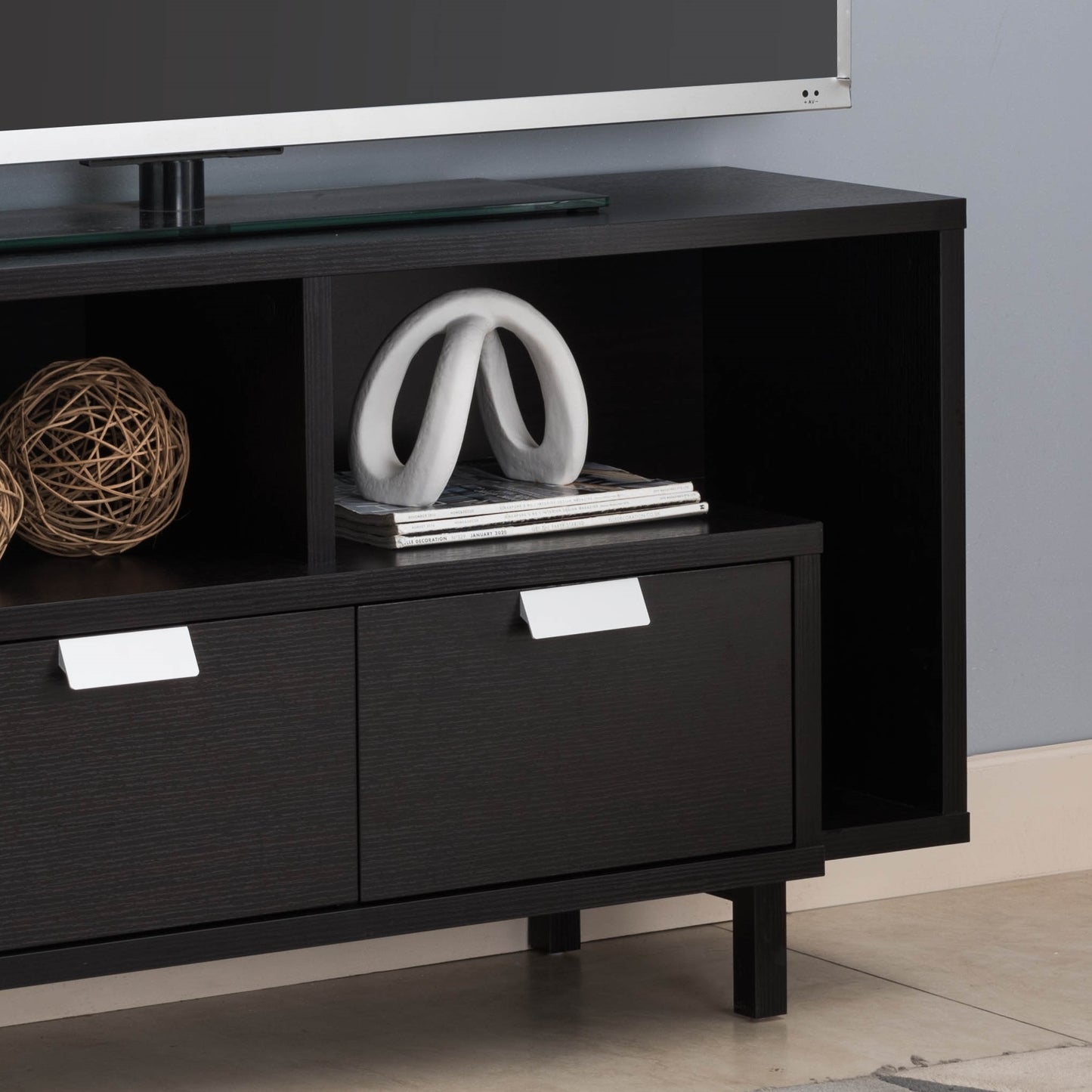 Red Cocoa Media Console with Sleek Design