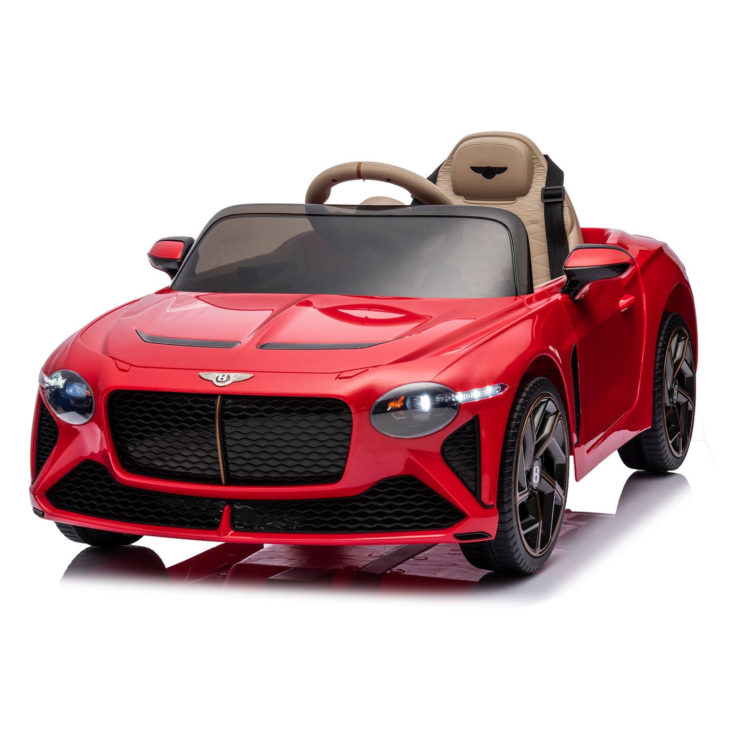 12V Battery Powered Ride On Car for Kids, Licensed Bentley Bacalar, Remote Control Toy Vehicle with Music Player, LED Light, 2 Driving Modes