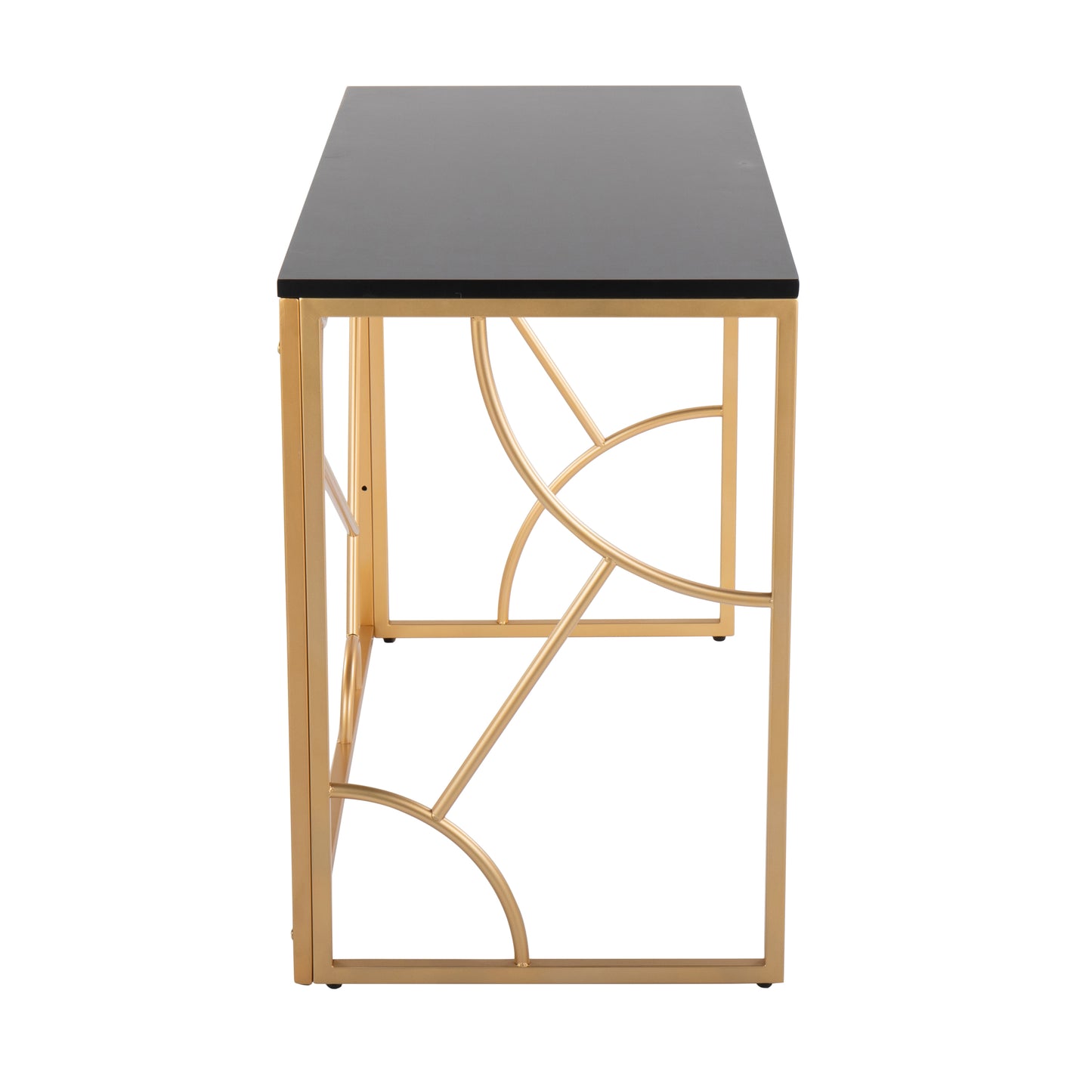 Elegant Contemporary Black and Gold Desk by LumiSource