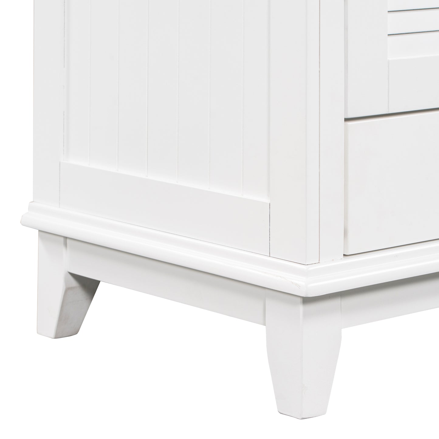 30" Bathroom Vanity with Sink, Bathroom Cabinet with Two Doors and One Drawer, White